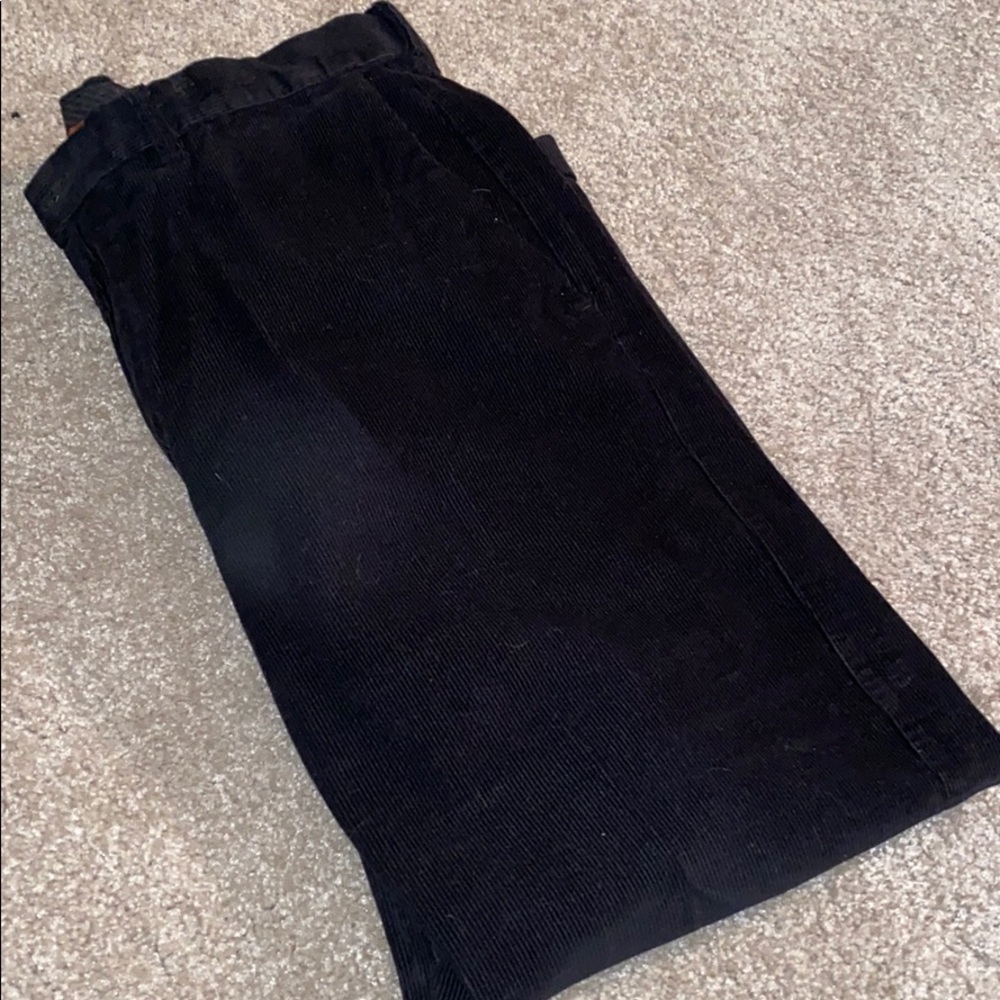 Black corduroy pants